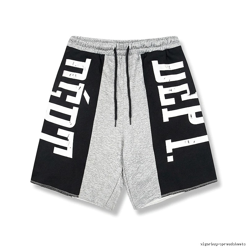 Gallery Dept. letter-print grey and black shorts