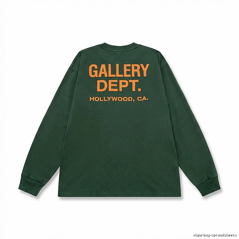 Gallery Dept Retro Style Dark Green Long-sleeve Shirt