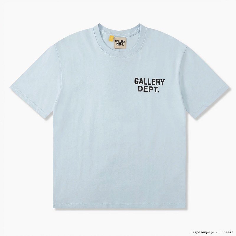 Gallery Dept Simple Style Light Blue T-shirt