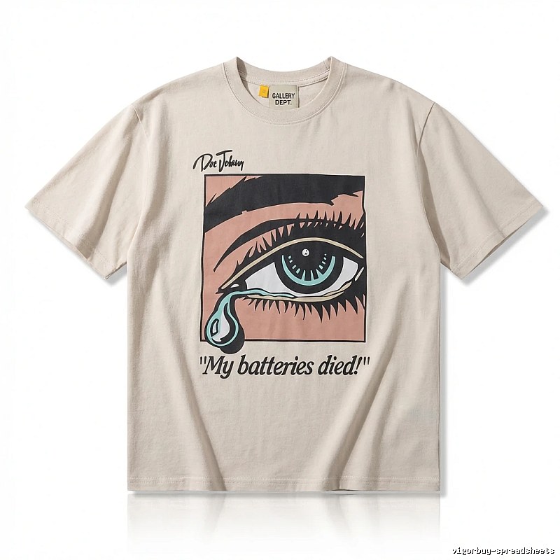 Gallery Dept Tearful Print Light Beige T-shirt