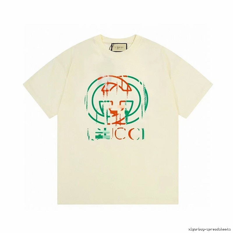 Gucci Double G Graffiti Vintage Style Off-white T-shirt