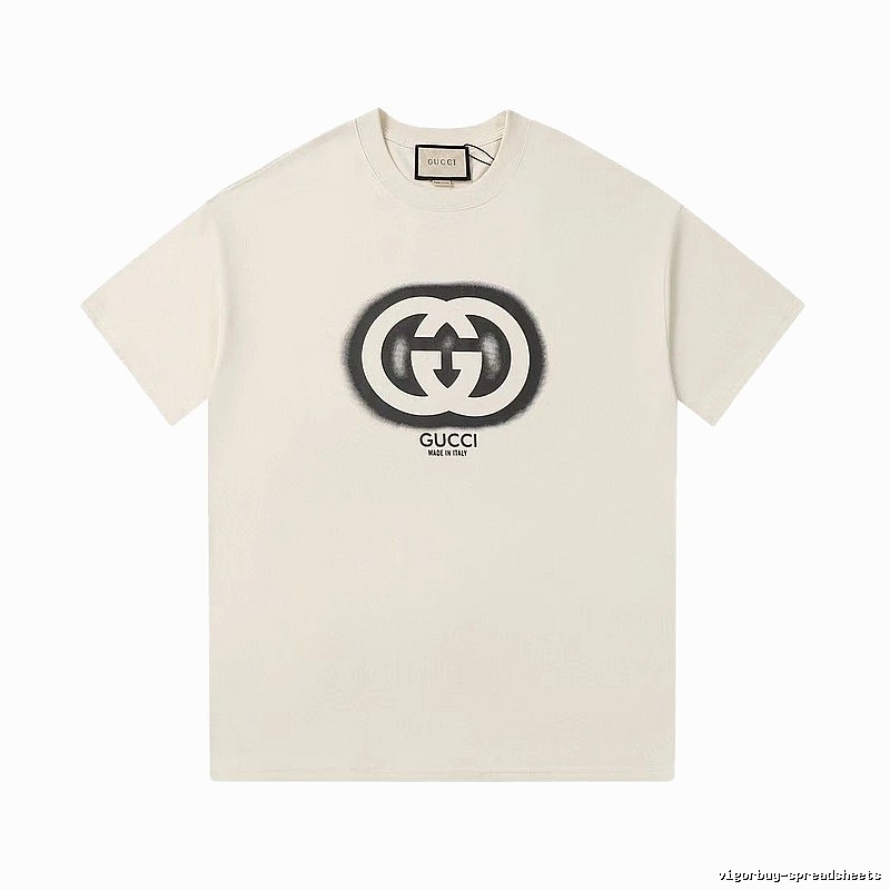 Gucci Double G Print Vintage Style Off-white T-shirt