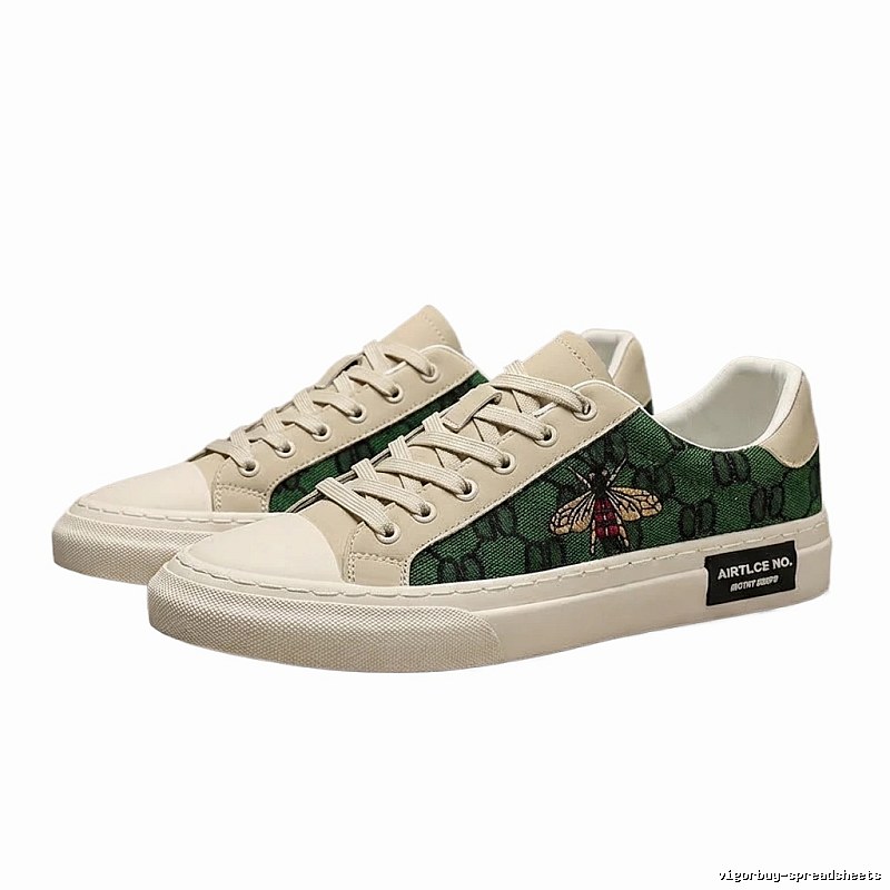 Gucci Little Bee Retro Style Green Shoes