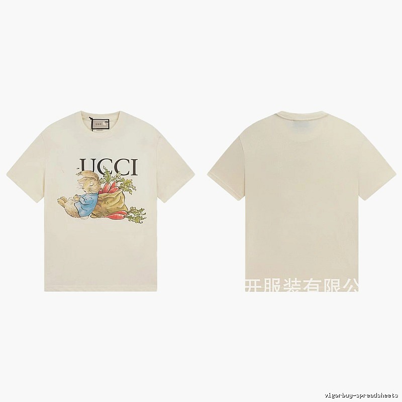 Gucci Peter Rabbit Vintage Style Off-White Short-Sleeve T-Shirt