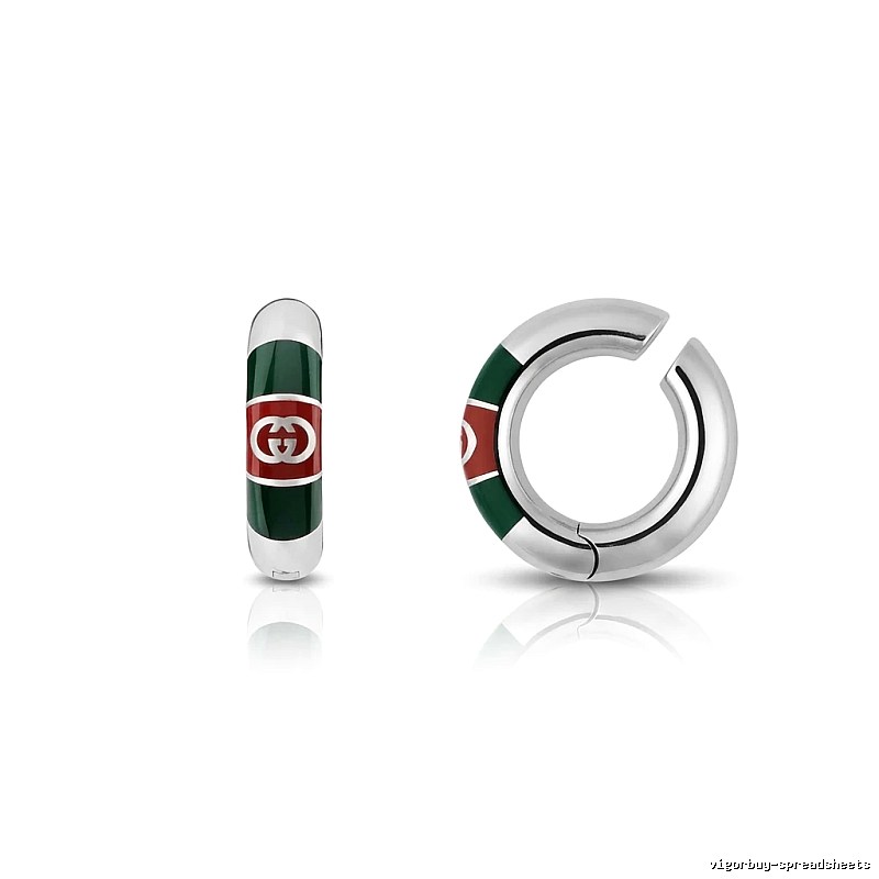 Gucci's classic red and green earrings.