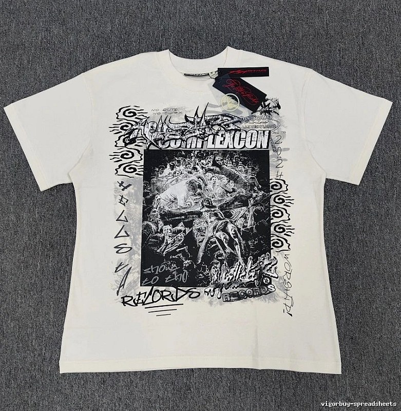 Hellstar Co-branded Graffiti Street Style Off-white T-shirt