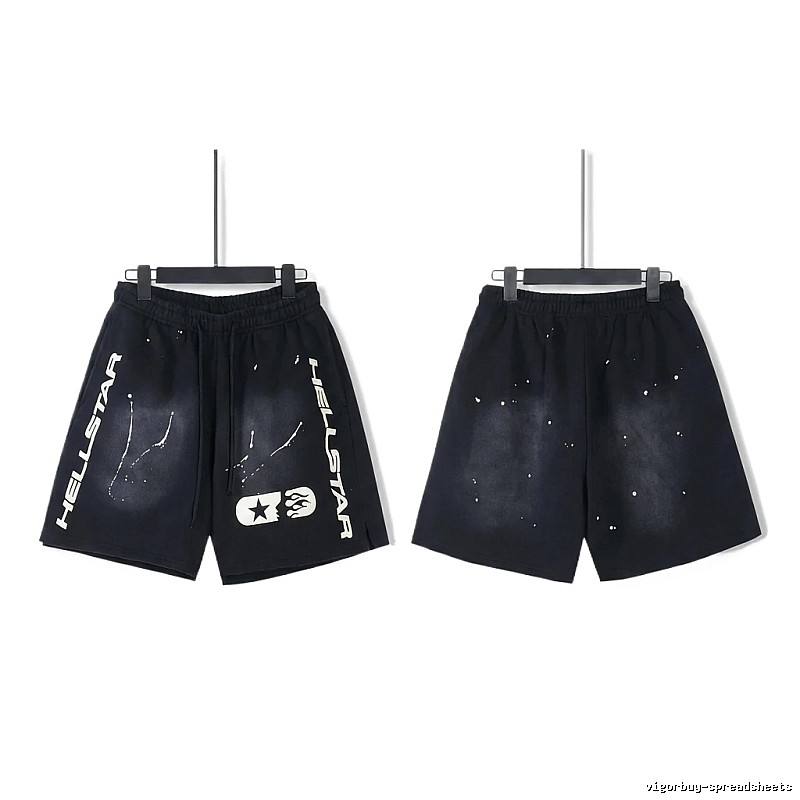 Hellstar dark style black shorts