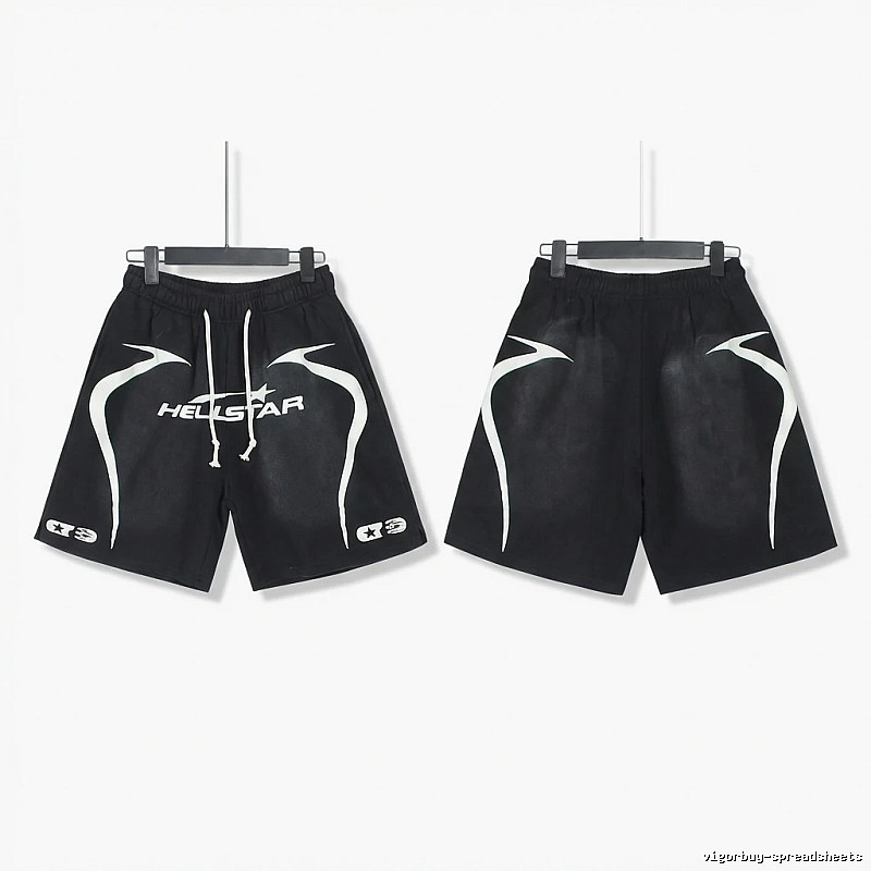 Hellstar dark style black shorts