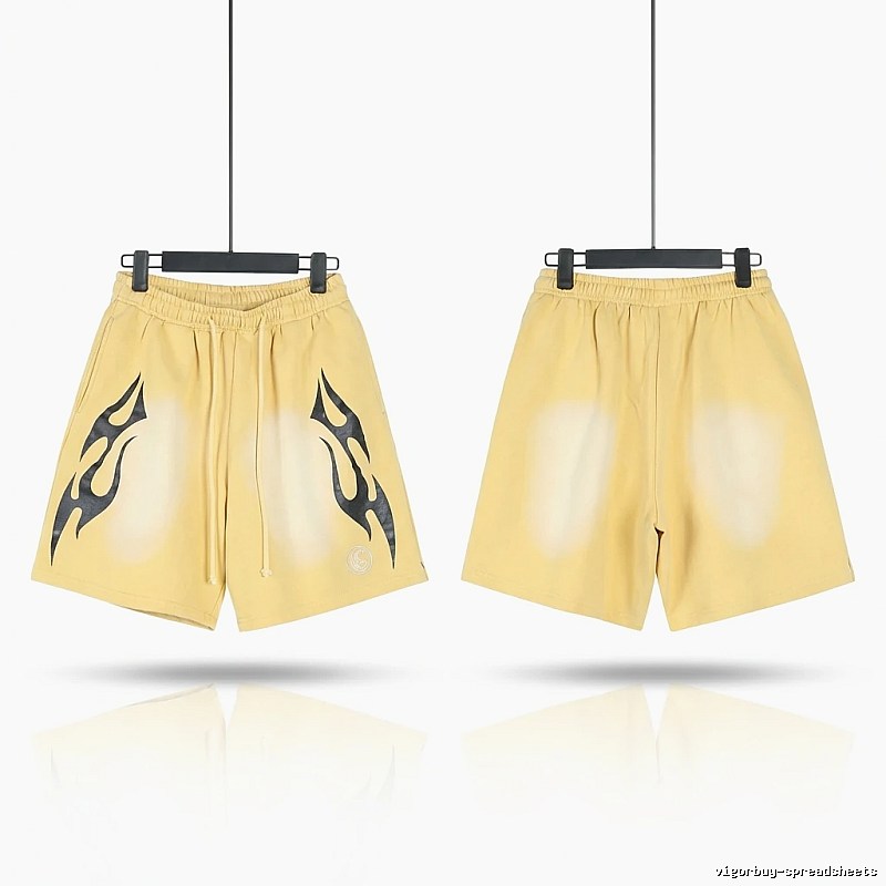 Hellstar Flame Wind Yellow Shorts