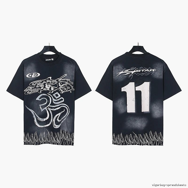 Hellstar No.11 Printed Street Style Black T-Shirt