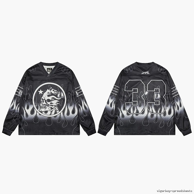Hellstar Skull Flame High Street Black Jersey