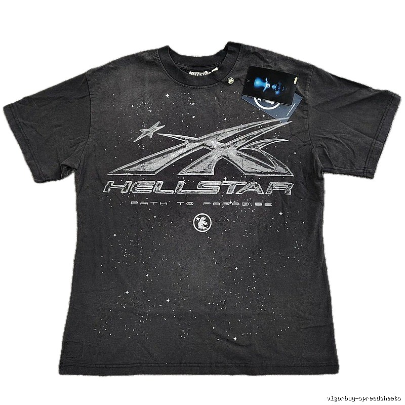 Hellstar Starry Sky Collection Vintage Distressed Black T-Shirt