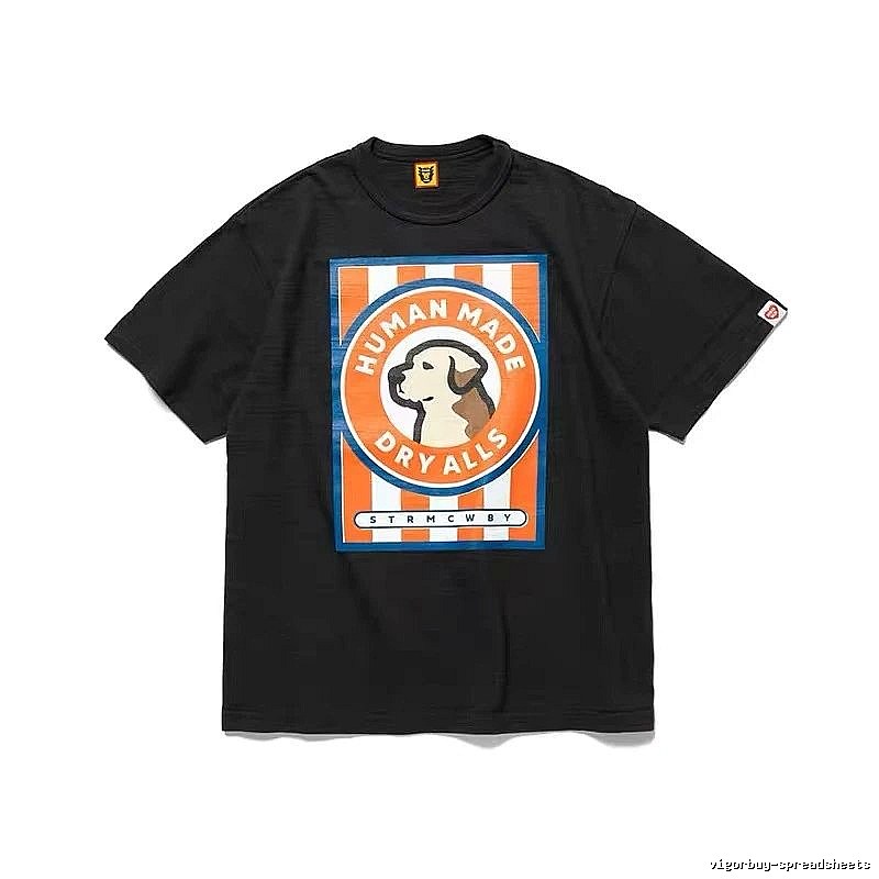 HUMAN MADE DRYALLS Vintage Style Black T-shirt