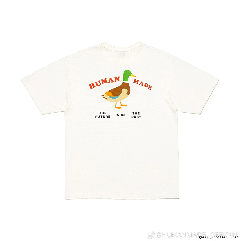 HUMAN MADE Green Duck Print Vintage Off-white T-shirt