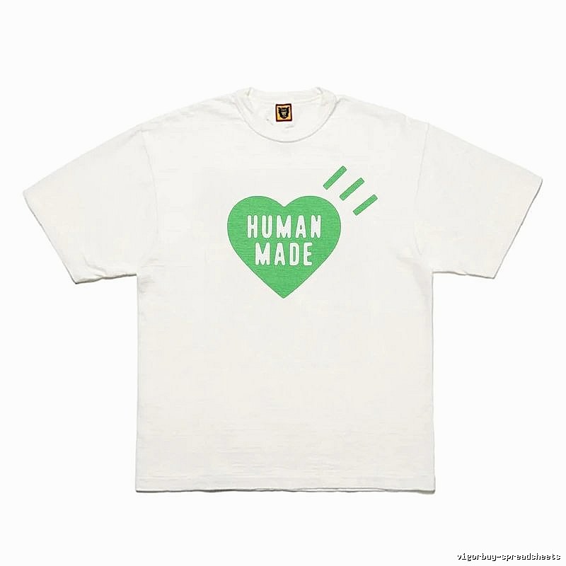 Human Made Logo Detail Heart logo T-shirt Black Green Human with Relaxed Feel