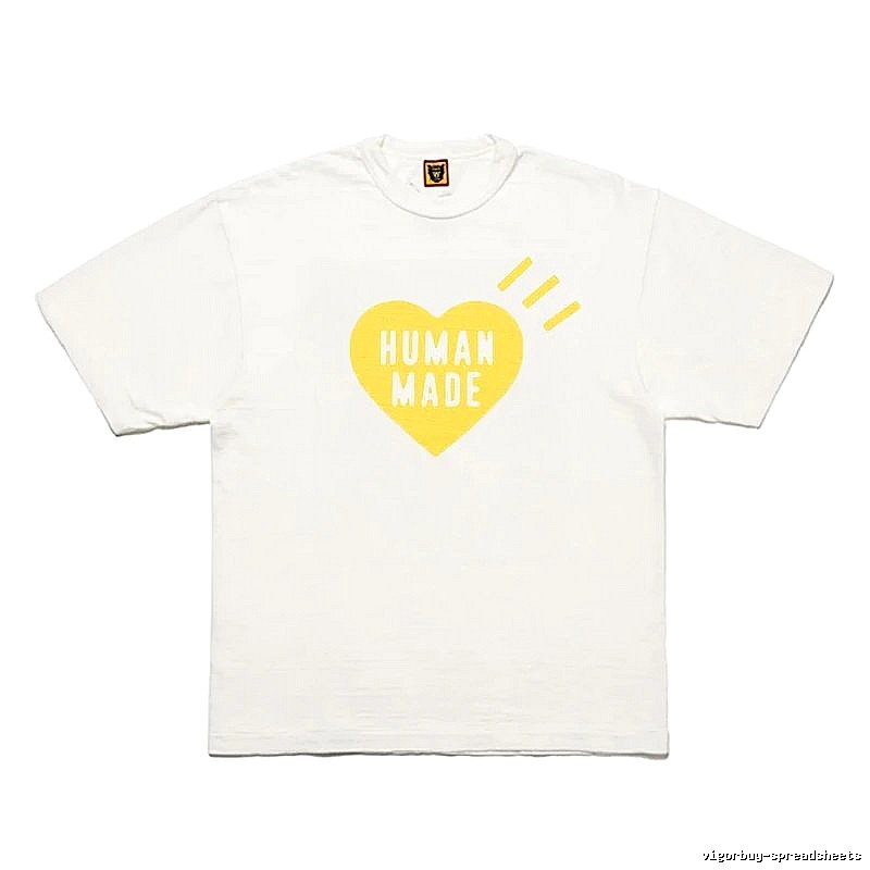 Human Made Monogram Heart logo T-shirt Black Green Human for Layered Styling