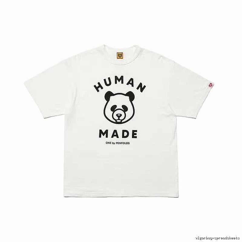 HUMAN MADE Panda Print Japanese Streetwear White Short Sleeve T-Shirt