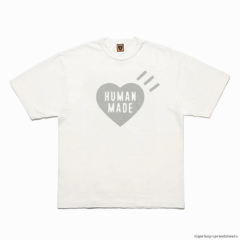 Human Made Statement Heart logo T-shirt Black Green Human for Easy Pairing