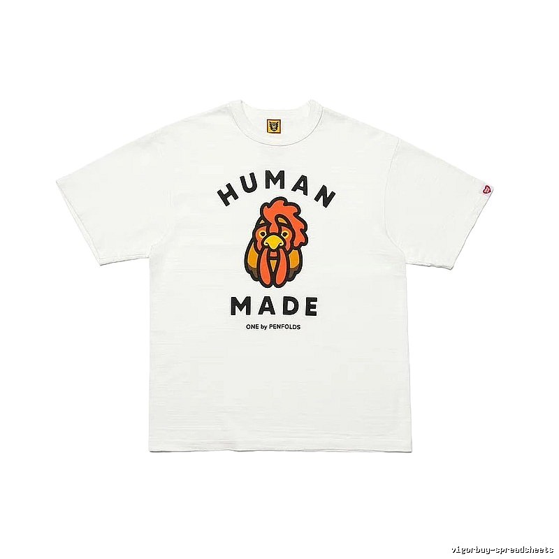 HUMAN MADE x Le Coq Sportif Co-branded Japanese Streetwear White T-Shirt