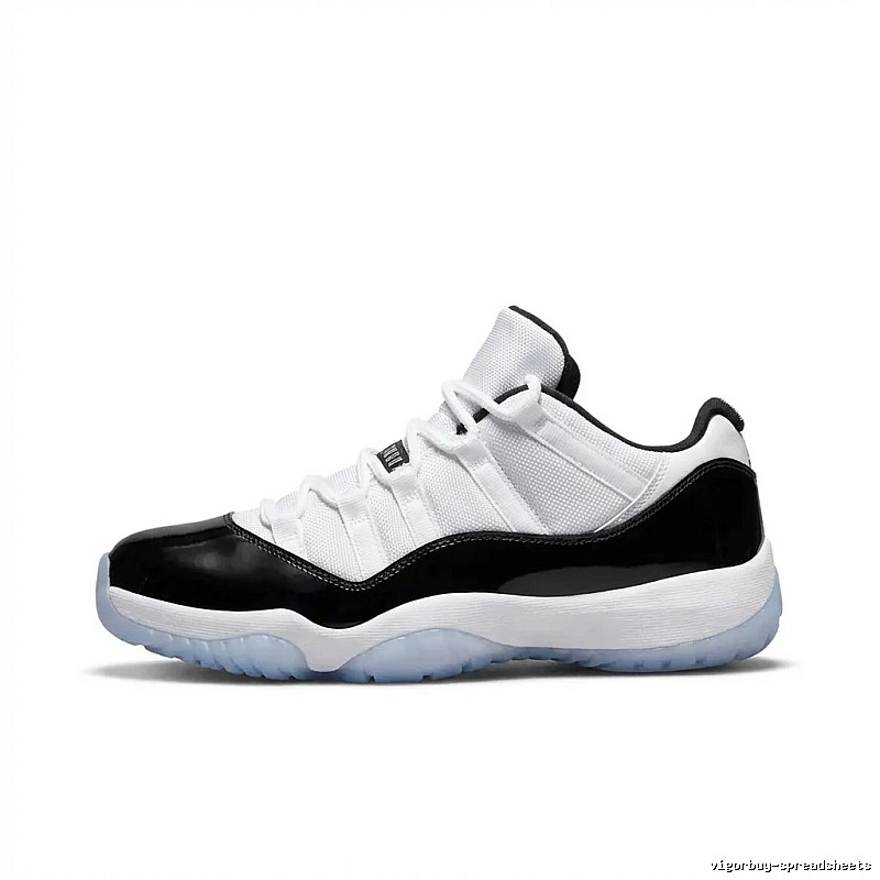 Jordan 11 Black and White Trendy Sports Shoes
