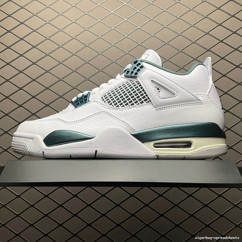 Jordan White and Green Basketball High-Tops Defined by Sculpted Heel