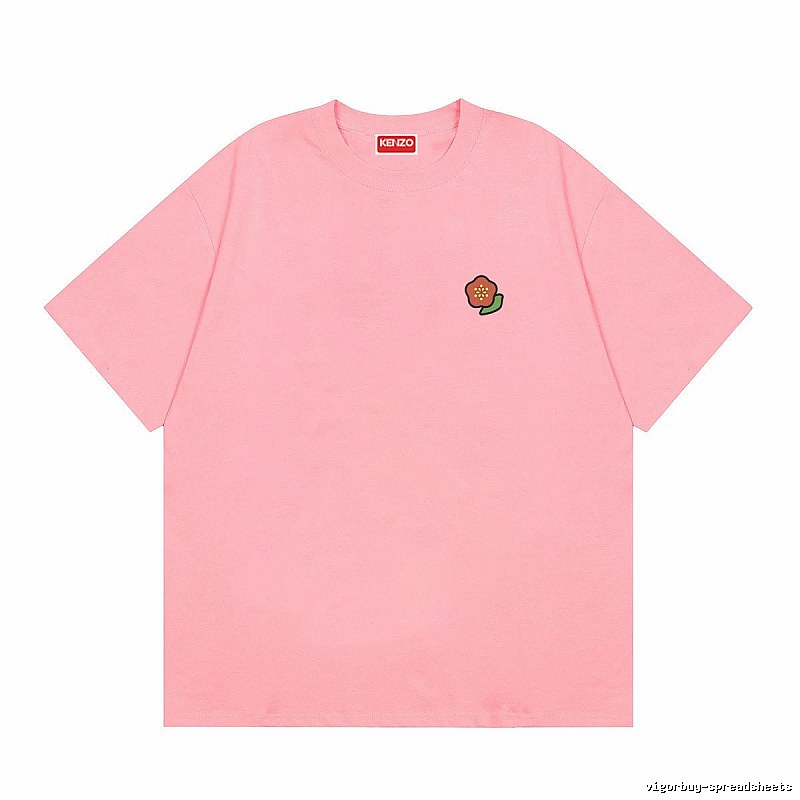 KENZO Begonia Collection Casual Style Pink T-Shirt