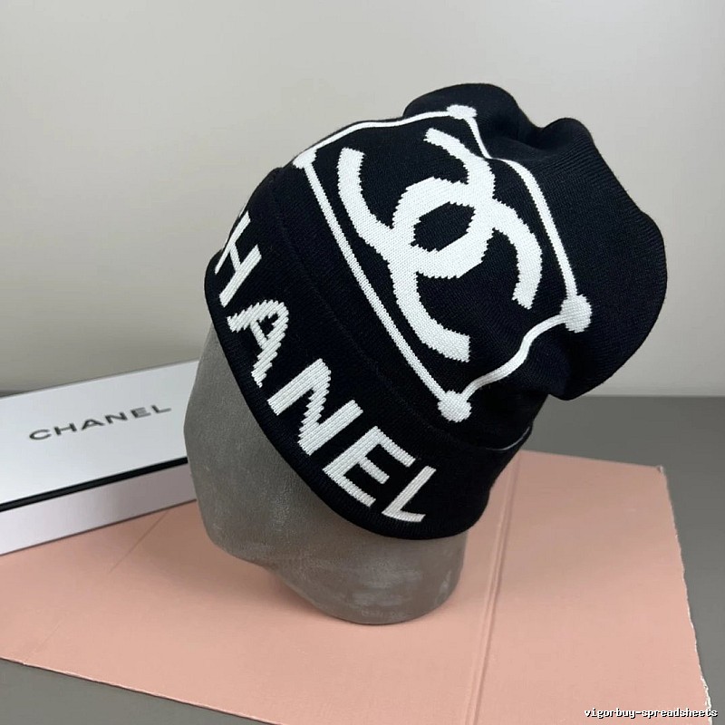 Knit Beanie for Weekend Layering in Chanel Style