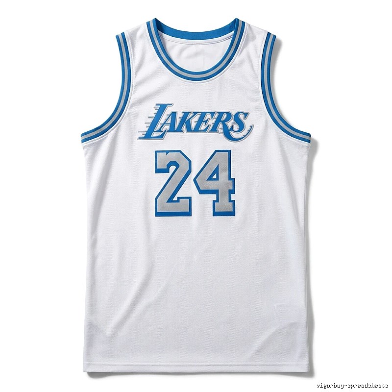 Kobe Lakers retro-style white jersey