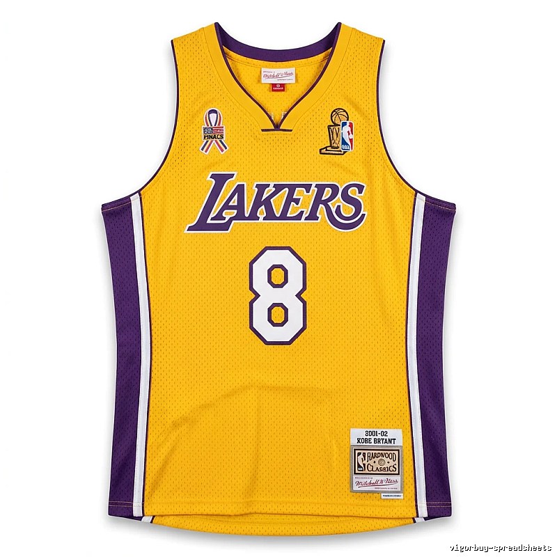 Kobe Lakers retro yellow-purple jersey