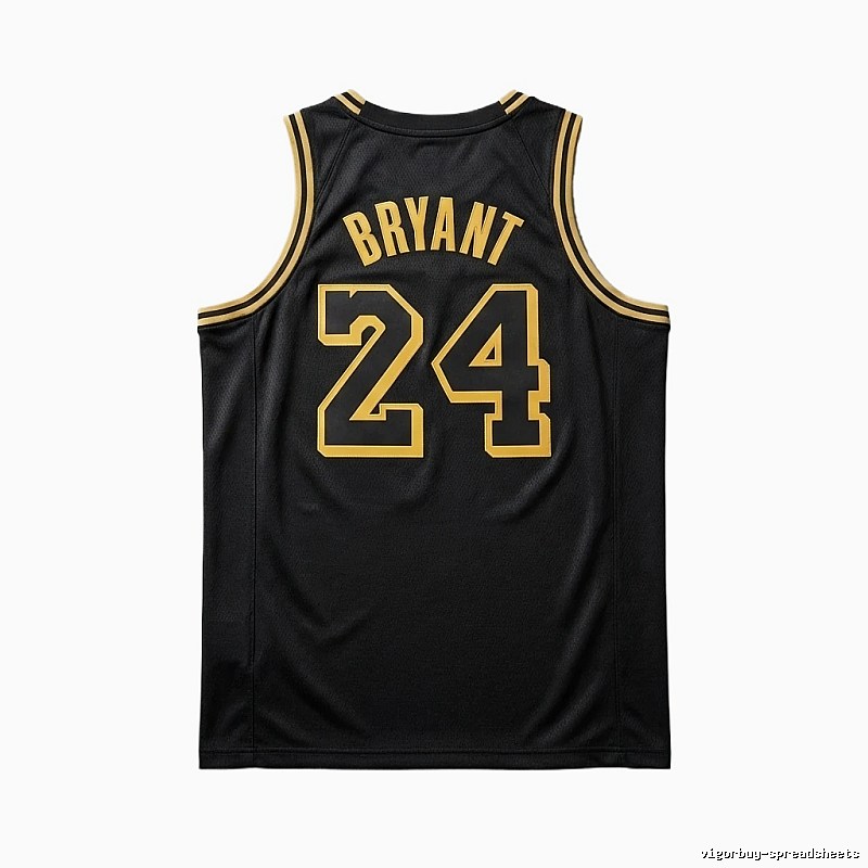 Kobe No.24 black and yellow basketball vest