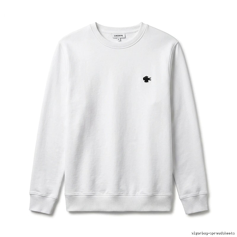 Lacoste simple style white sweatshirt