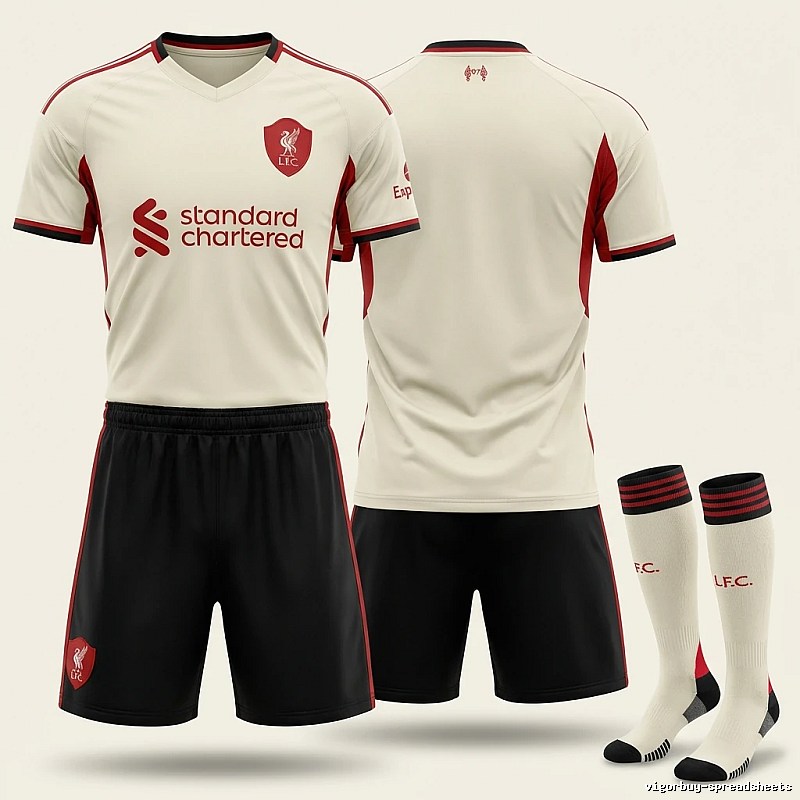 LFC retro-style white and red jersey