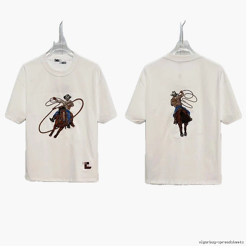 Louis Vuitton Denim Collection Vintage Style White T-Shirt