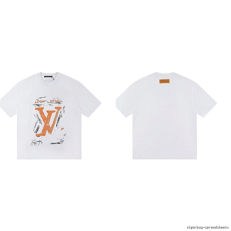 Louis Vuitton Graffiti Trendy Cool Style White Short-sleeve T-shirt