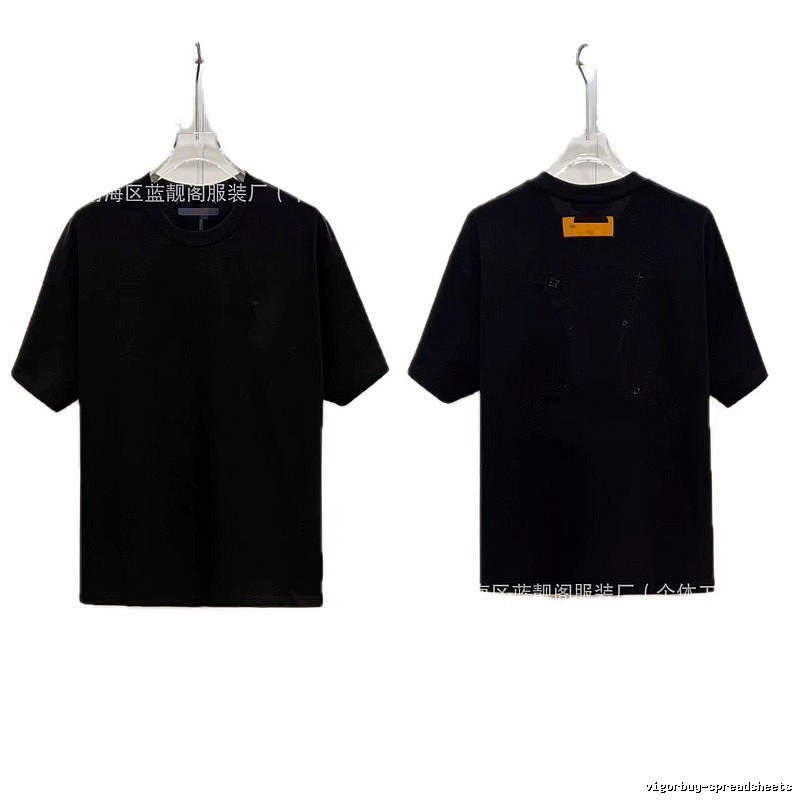 Louis Vuitton Monogram Trendy Cool Style Black Short-sleeve T-shirt