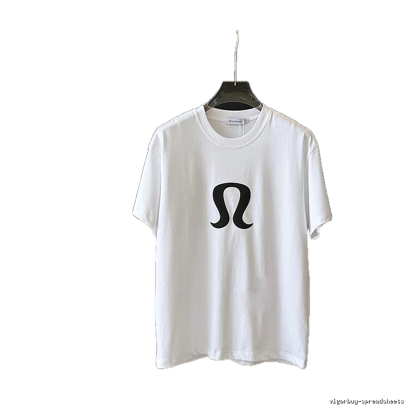 lululemon Classic Logo Casual Style White T-Shirt