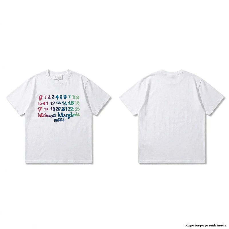 Maison Margiela digital-style white T-shirt
