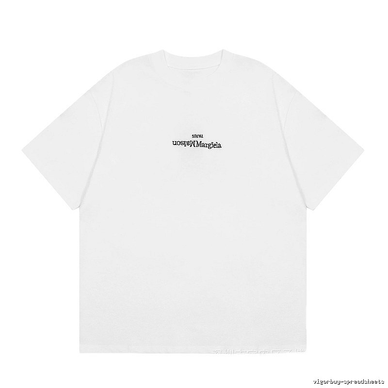 Maison Margiela Embroidered Minimalist Style White T-Shirt