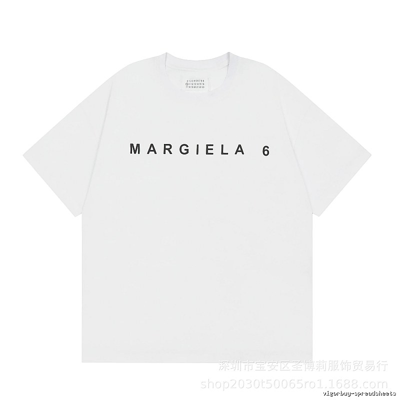 Maison Margiela MM6 Minimalist Style White Short Sleeve T-shirt