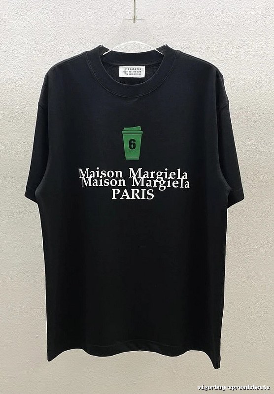 Maison Margiela No.6 Printed Street Style Black T-Shirt