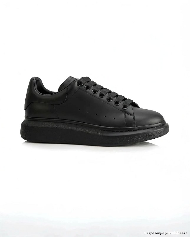 McQueen Thick-soled Casual Style Black Shoes