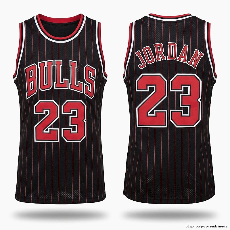 Michael Jordan No. 23 black and red jersey