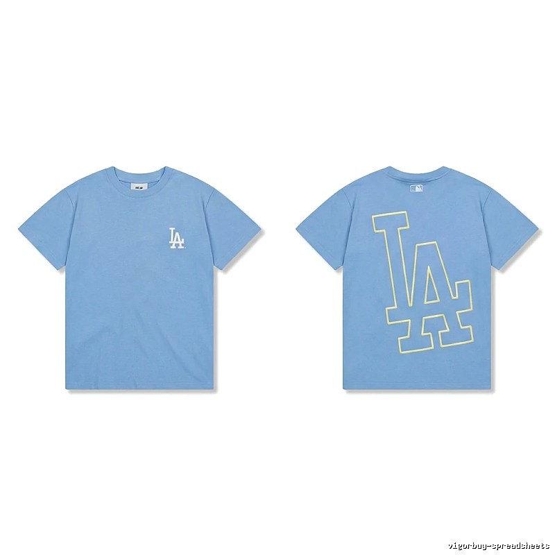MLB LA Series Simple Style Blue T-shirt
