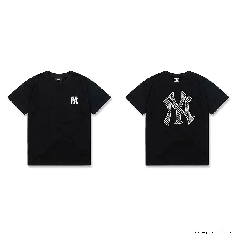 MLB NY Series Trendy and Cool Style Black T-shirt
