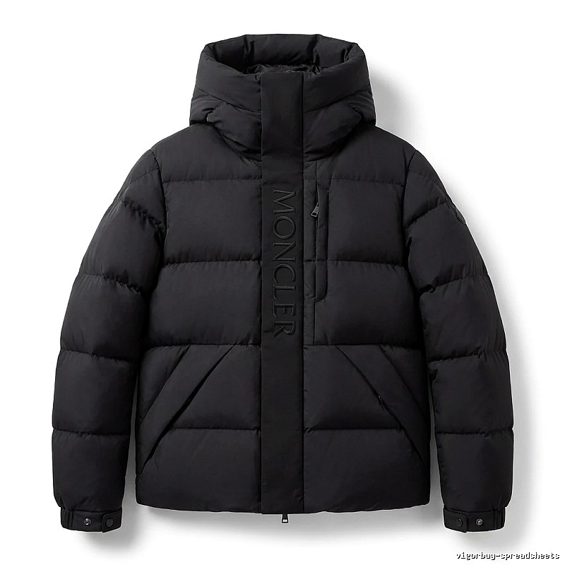 Moncler black minimalist style down jacket