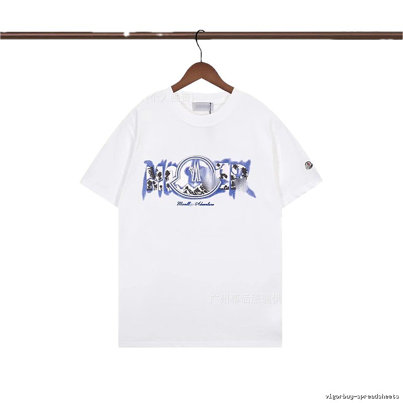 Moncler Casual Printed White Short-sleeve T-shirt