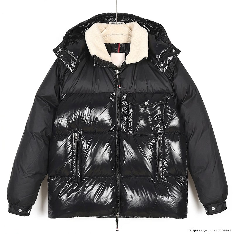 Moncler Glossy and Trendy Black Down Jacket