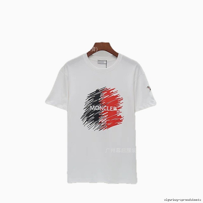 Moncler Graffiti Casual Style White Short-sleeve T-shirt