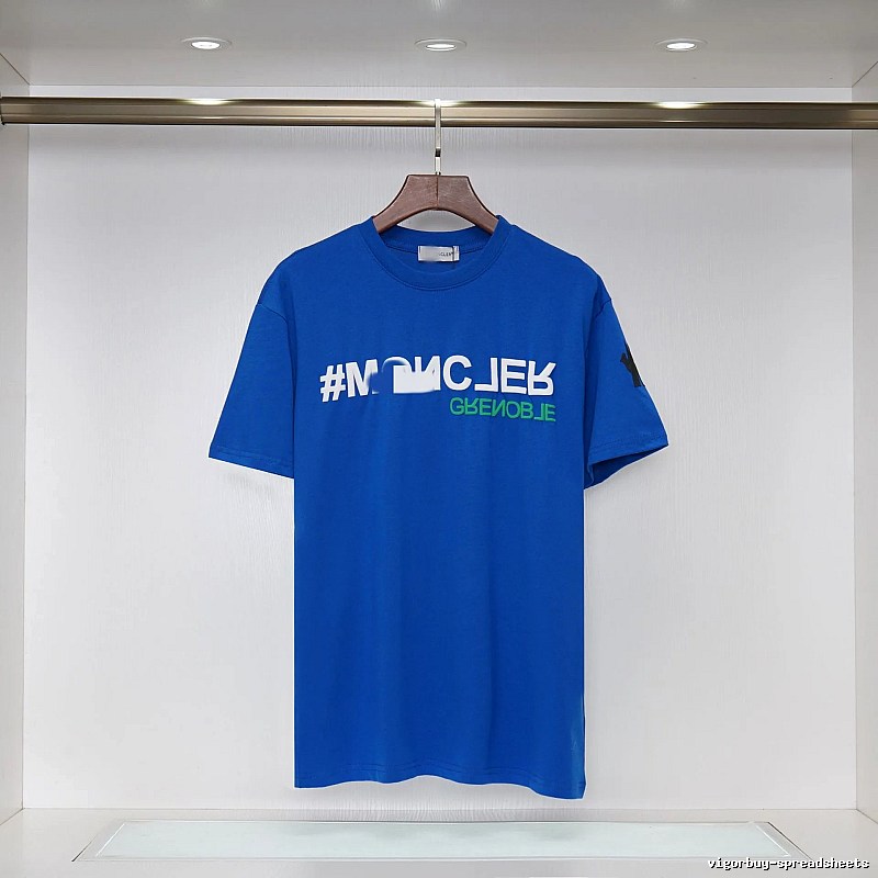 Moncler Grenoble Street Style Blue Short-sleeve T-shirt