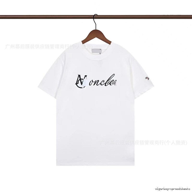 Moncler Letter Print Casual White T-Shirt